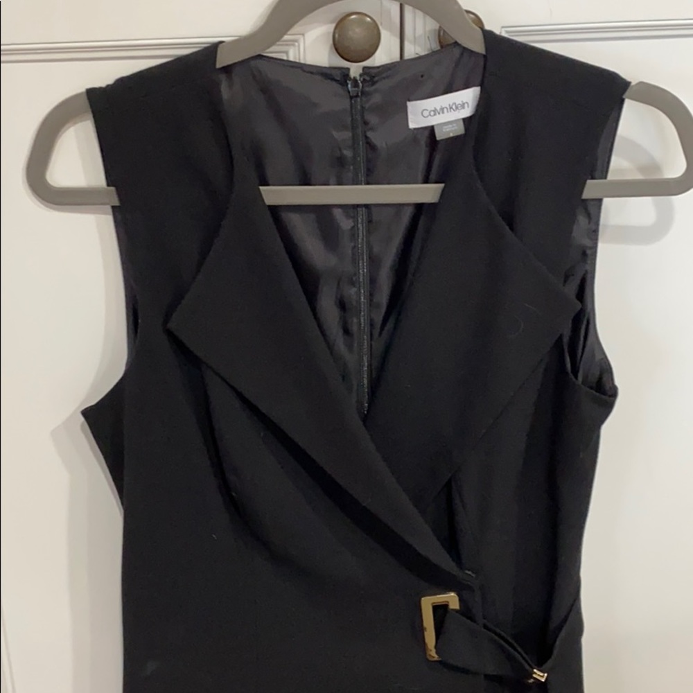 Calvin Klein Black low cut dress